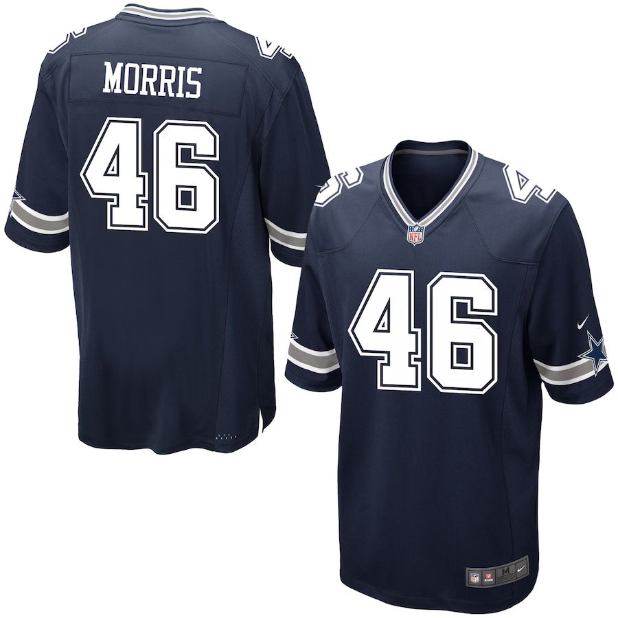 Men Dallas Cowboys 46 Alfred Morris Nike Navy Game NFL Jersey